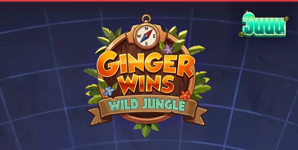 Interface de jogo vibrante e tropical do slot Ginger Wins Wild Jungle com elementos de selva.
